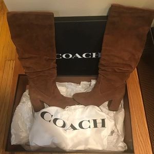 Coach Boots Graham Slouch Cognac Color 